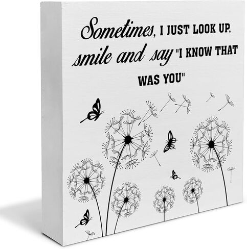 Celebration of Life Wood Box Sign Decorations I Know That Was You Block Sign Home Bedroom Living Room Office Desk Shelf Table Wall Decor in Saudi Arabia