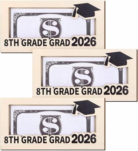 3 Pcs Graduation Money Gift Holder Wooden Graduation Card Box Cash Holder Class of 2024 Cash Envelope Money Wallet Senior Money Gift DIY Money Holder Birthday Present for Grad (Grad) in Saudi Arabia