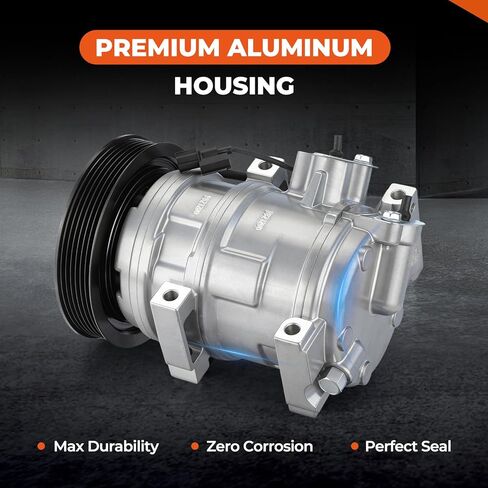 ضاغط تيار متردد من GEARLAST للسيارة، طقم ضاغط تيار متردد متوافق مع Acura MDX 2007-2013 ZDX 2010-2013، Honda Odyssey 2008-2015 Pilot 2009-2015 Ridgeline 2009-2014 يستبدل 38810RGLA02 in Kuwait