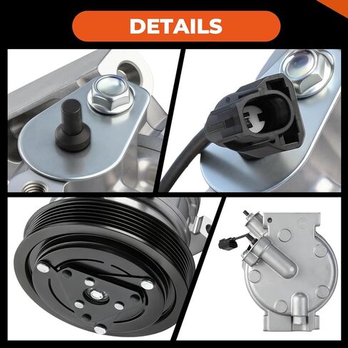 ضاغط تيار متردد من GEARLAST للسيارة، طقم ضاغط تيار متردد متوافق مع Acura MDX 2007-2013 ZDX 2010-2013، Honda Odyssey 2008-2015 Pilot 2009-2015 Ridgeline 2009-2014 يستبدل 38810RGLA02 in Kuwait