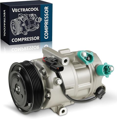 197383 ضاغط تكييف هواء متوافق مع هيونداي إلنترا 2014-2016، إلنترا كوبيه 2014، إلنترا جي تي 2014-2017 متوافق مع كيا فورتي 2014-2015 استبدال # 97701A5800 in Kuwait