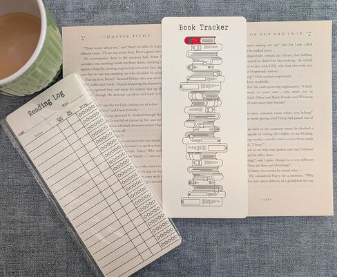 6 Pcs Book Tracker Bookmark Reading Log Bookmark Reading List Bookmark Library Card Bookmark (6) in Saudi Arabia