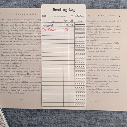 6 Pcs Book Tracker Bookmark Reading Log Bookmark Reading List Bookmark Library Card Bookmark (6) in Saudi Arabia