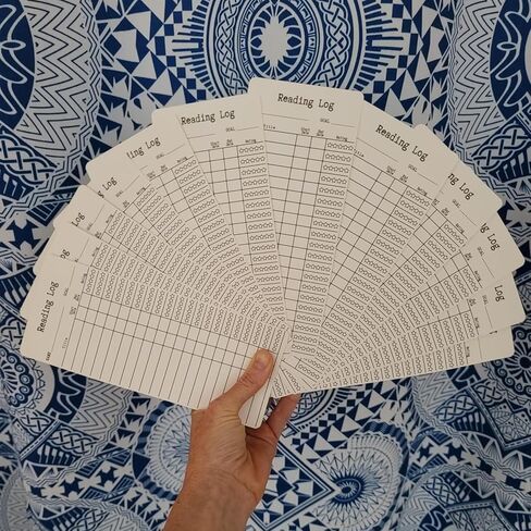 6 Pcs Book Tracker Bookmark Reading Log Bookmark Reading List Bookmark Library Card Bookmark (6) in Saudi Arabia