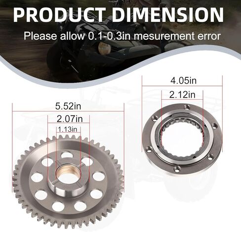 Starter One Way Clutch Idler Gear Gasket Kit for Yamaha Grizzly 550 700 Rhino Kodiak Viking 700 2007-2024 in Saudi Arabia
