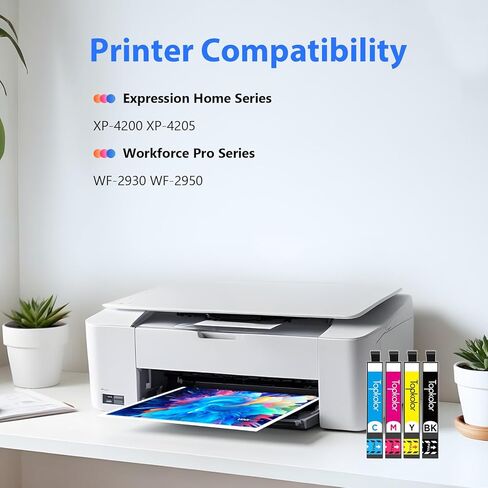 استبدال معاد تصنيعه لخراطيش حبر Epson 232XL كومبو حزمة أحدث ترقية رقاقة عالية الإنتاجية لطابعة Expression Home XP-4200 XP-4205 WorkForce WF-2930 WF-2950 8 عبوات (2BK 2C 2M 2Y) in Saudi Arabia