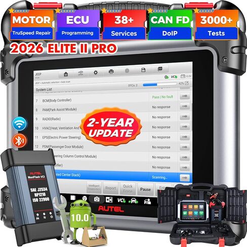 2026 Autel Scanner MaxiSys Elite 2 PRO، تحديث لمدة عامين 2590 دولارًا أمريكيًا Elite II PRO، أداة مسح تشخيصي ثنائية الاتجاه مثل Ultra MS919 Up of MK908P، محرك ذكي، أكثر من 40 خدمة، أكثر من 3000 اختبار نشط، CANFD DoIP in Saudi Arabia