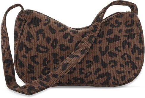 حقيبة كتف للنساء، حقيبة نايلون صغيرة على شكل هلال بنمط البقرة أو خطوط الحمار الوحشي، حقائب كتف نسائية in Kuwait