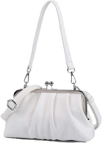 مترهل المرأة بو الجلود قبلة قفل المتشرد حقيبة كروسبودي قبلة المشبك محفظة Crossbody حقائب كتف محفظة حقائب اليد حمل المحافظ in Kuwait