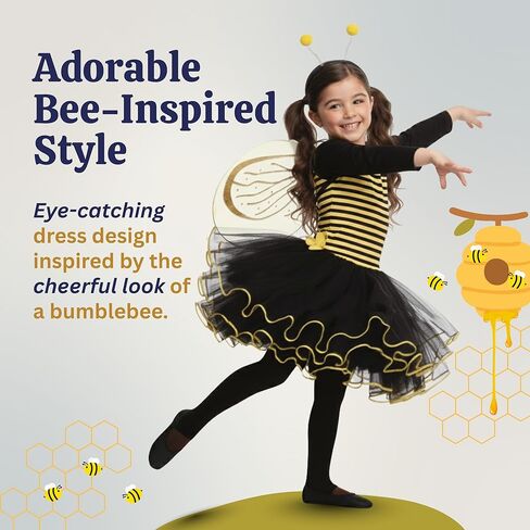 Dress Up America Bumblebee Costume For Girls - Bumble Bee Dress For Kids in Saudi Arabia