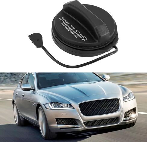 غطاء حشو الوقود T2H46581 غطاء خزان الغاز البديل متوافق مع Jaguar F-Pace 2016-2022، XF 2016-2022، XE 2015-2022، F-Type 2014-2022، Direct Fit OE 202123475، T2H58092، أسود in Saudi Arabia