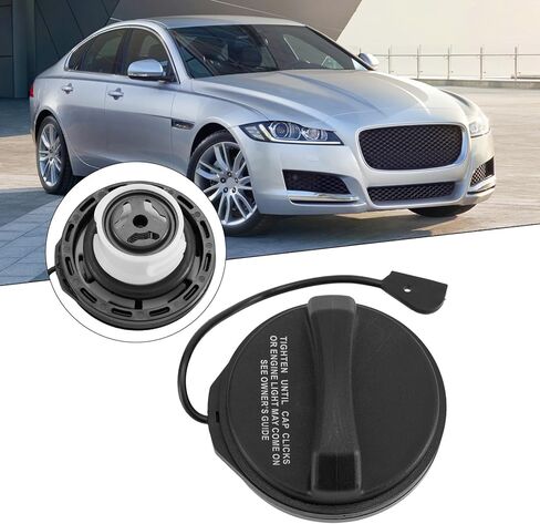 غطاء حشو الوقود T2H46581 غطاء خزان الغاز البديل متوافق مع Jaguar F-Pace 2016-2022، XF 2016-2022، XE 2015-2022، F-Type 2014-2022، Direct Fit OE 202123475، T2H58092، أسود in Saudi Arabia
