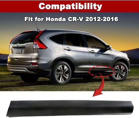 Lower Molding Fits Honda CR-V 2012-2016 2.4L L4, Replaces# 75333-T0A-A01 75333T0AA01 - Rear Left Door Garnish No Chrome Trim (Front Left Door) in Kuwait