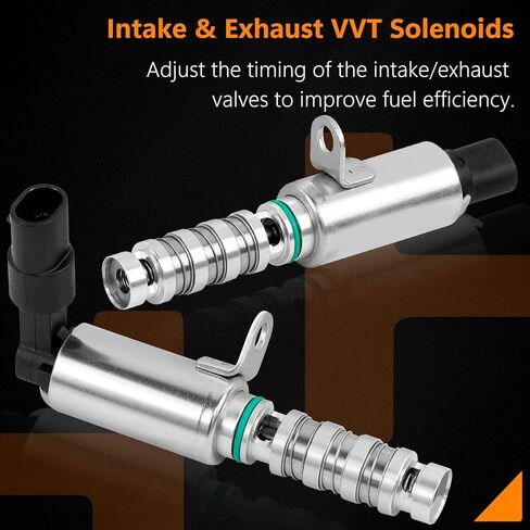 24350-2E700 Timing Chain Kit w/VVT Camshaft Sprockets Solenoids for Hyundai Elantra 2017-2020 Kona 2018-2021 Veloster 2019-2021 Kia Forte 5 2017-2018 2.0L Replace 24321-2E010,918-034 (24350-2E700) in Kuwait