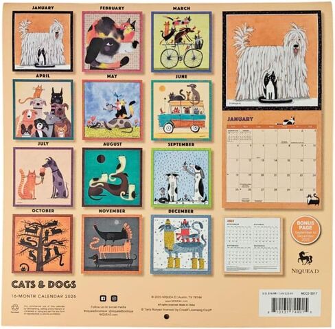NIQUEA.D، تقويم حائط للقطط والكلاب 2026 in Kuwait
