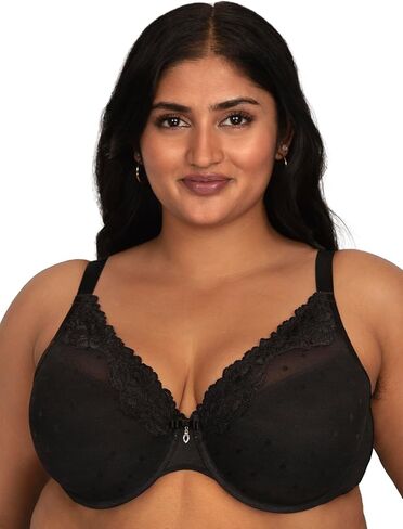 Curvy Couture Women's Sheer Whisper Plunge T-Shirt Underwire Bra in Saudi Arabia