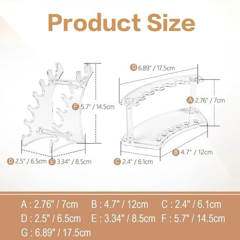 4 قطع من حامل أقلام الأكريليك حامل أقلام شفاف للمكتب، 6 فتحات منظم أقلام بلاستيكية رف حامل أقلام رصاص مطرز لأقلام النافورة وفرشاة مكياج الحواجب in Kuwait