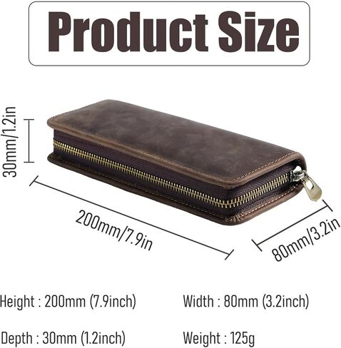 منظم حافظة أقلام من الجلد الطبيعي، حقيبة تخزين جلدية على طراز القهوة لأقلام الرصاص وأقلام التحديد والأقلام واللوازم الفنية، 10 أقلام خشبية لتخزين علبة القلم المحمولة للمكتب الرجل والمرأة in Kuwait