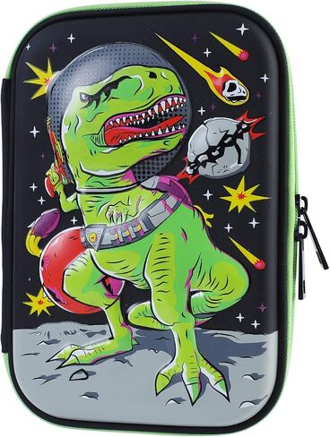 Dinosaur Pencil Case For Kids Cool Pen Box Cute School Supplies Organizer Big Capacity Large Storage Stationery Pouch For Boys Girls Teens Students in Kuwait