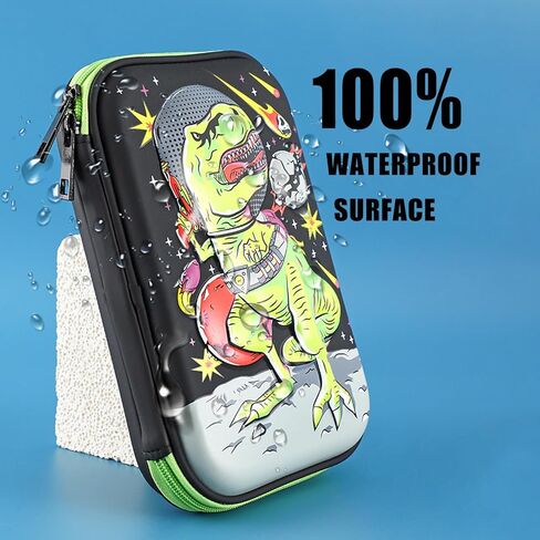 Dinosaur Pencil Case For Kids Cool Pen Box Cute School Supplies Organizer Big Capacity Large Storage Stationery Pouch For Boys Girls Teens Students in Kuwait