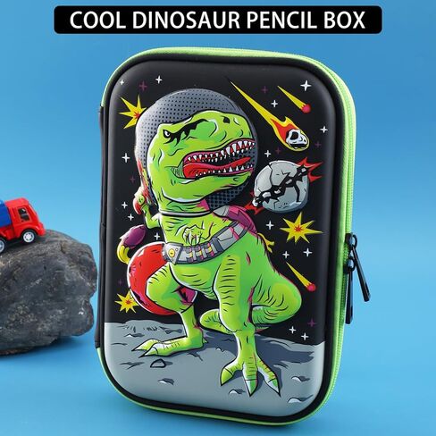 Dinosaur Pencil Case For Kids Cool Pen Box Cute School Supplies Organizer Big Capacity Large Storage Stationery Pouch For Boys Girls Teens Students in Kuwait