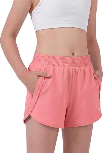 Stelle Girls Athletic Shorts with Zipper Pockets Elastic Waist Running Volleyball Soccer Short for Kids in Saudi Arabia