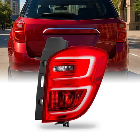 AKKON - يناسب 2016-2017 Chevy Equinox [نوع الهالوجين] الكروم الأحمر الذيل ضوء الركاب الجانب الأيمن استبدال 16 17 in Kuwait