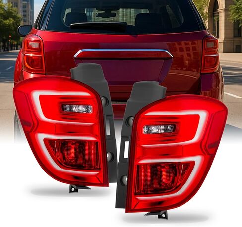 AKKON - يناسب 2016-2017 Chevy Equinox [نوع الهالوجين] الكروم الأحمر الذيل ضوء الركاب الجانب الأيمن استبدال 16 17 in Kuwait