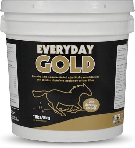 مكمل TRM Everyday Gold Electrolyte Horse للأداء والتعافي | الصوديوم والبوتاسيوم والمغنيسيوم والكالسيوم - 11 رطل (5 كجم) - 11 رطل in Kuwait