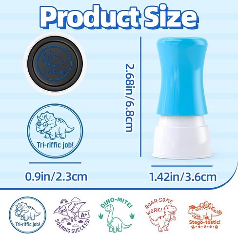 5 Pack Dinosaur Teachers Motivational Stamps-Teacher Stamps for Classroom for Grading Teacher Stamps Self Inking Stamp Stamps for Teachers Teacher Gifts in Kuwait