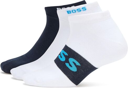 BOSS Men's 3 Pack Contrast Logo Ankle Socks in Saudi Arabia