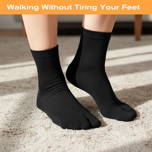 4 Pairs Tabi Socks Women Split Two Toe Socks Ruffle Frilly Sports Casual Sock for Women Unisex Japanese Toes Separated Sock in Kuwait