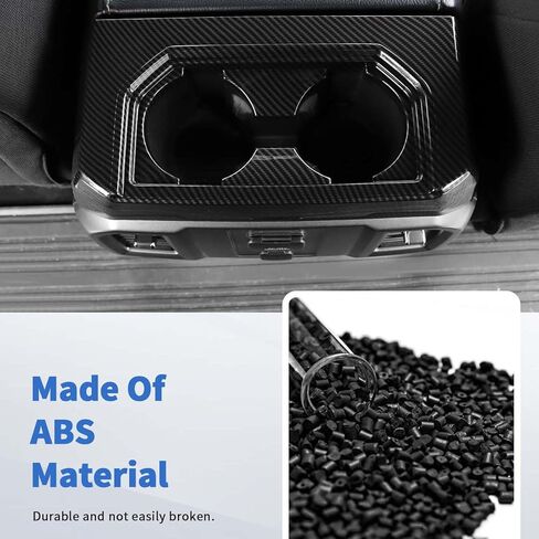 JeCar Carbon Fiber Rear Cup Holder Panel Cover Trim for 2015-2020 Ford F150 Interior Accessories in Saudi Arabia