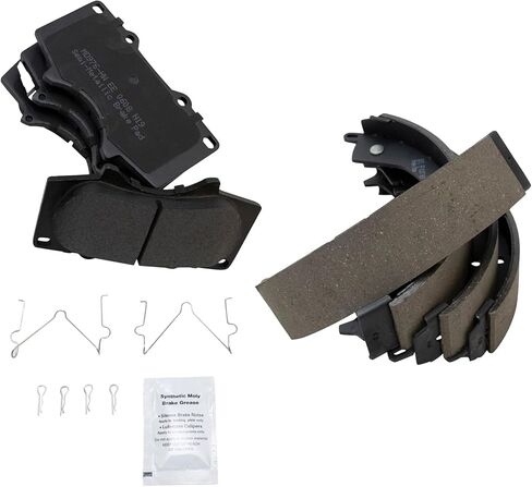 Front and Rear Semi Metallic Brake Pad Set Compatible with 2016-2021 Toyota Tacoma 2005-2015 Tacoma Rear Wheel Drive with 6 Lug Wheels 2005-2015 Tacoma 4 Wheel Drive in Saudi Arabia
