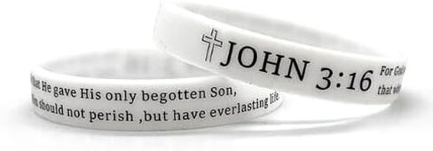 XAM Faith-Based Inspirational Silicone Bracelets - Set of 3 'John 3:16' Christian Message Wristbands for Men, Women in Saudi Arabia