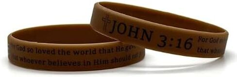 XAM Faith-Based Inspirational Silicone Bracelets - Set of 3 'John 3:16' Christian Message Wristbands for Men, Women in Saudi Arabia