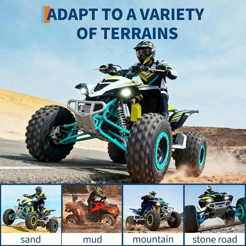 Set of 2 | 25x10-12 ATV UTV Tires (25x10x12), 6PR Tubeless with 20Mm Tread Depth | All-Terrain Off-Road Tire for Mud, Sand & Trail | Replacement for Side by Side Vehicles, 255/65-12 in Saudi Arabia