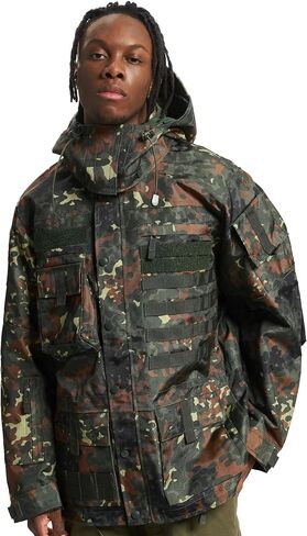 Brandit Individual Wear Men's Commando TAC Jacket - Durable Tactical Functional Outdoor Performance Jacket w/Removable Hood in Saudi Arabia