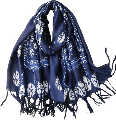 Tie Dye Scarf for Women Large Lightweight Cotton Boho Scarves Shawls Soft Travel Wraps Spring Summer Fall Cover Up in Kuwait