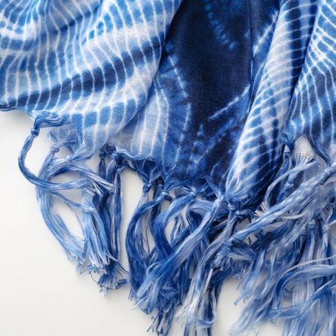 Tie Dye Scarf for Women Large Lightweight Cotton Boho Scarves Shawls Soft Travel Wraps Spring Summer Fall Cover Up in Kuwait