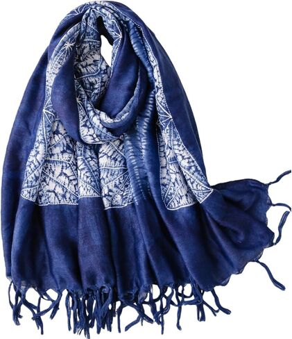 Tie Dye Scarf for Women Large Lightweight Cotton Boho Scarves Shawls Soft Travel Wraps Spring Summer Fall Cover Up in Kuwait