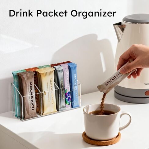 AITEE Large Magnetic Acrylic Fridge Organizer with 4 Strong Magnets - Command Center for Mail, Bills, Pens & Scissors, Multi-Compartment Holder for Refrigerator & Home Office (Large Size) in Kuwait