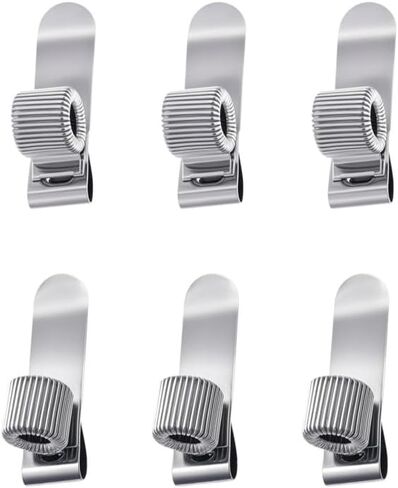 6 Pcs Metal Pen Holder Clip Set, Adjustable Spring Loop Pen Clip for Notebook & Clipboard, Horizontal & Vertical Pen Holders for Organization (3 Transverse + 3 Vertical) in Kuwait