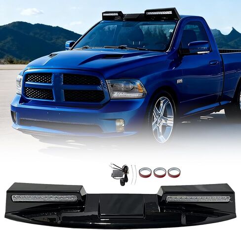 Roof Light Lamp Bar Compatible with 2013-2018 Ram 1500 Universal Front Top Running Lights with Remote Control and Wiring Harness, Gloss Black in Saudi Arabia