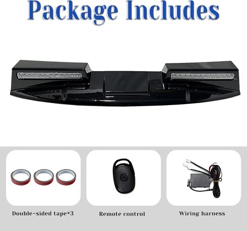 Roof Light Lamp Bar Compatible with 2013-2018 Ram 1500 Universal Front Top Running Lights with Remote Control and Wiring Harness, Gloss Black in Saudi Arabia