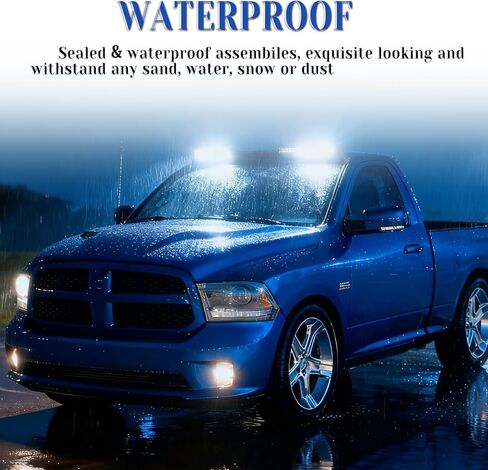 Roof Light Lamp Bar Compatible with 2013-2018 Ram 1500 Universal Front Top Running Lights with Remote Control and Wiring Harness, Gloss Black in Saudi Arabia