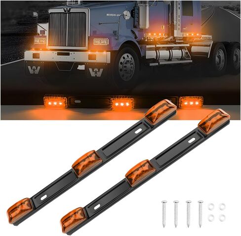 Trailer Tail Light Bar, 3 Lights 9 LED Clearance Trailer lD Lightbar Strip Assembly, Waterproof Sealed Towed Vehicle Identification LED Light Bar, Universal for SUV RV Truck (Red) in Saudi Arabia
