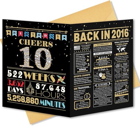 بطاقة عيد الميلاد الثالث عشر، زينة عيد الميلاد الثالث عشر للفتيات والأولاد، هدايا مضحكة لابن الابنة، مرة أخرى في عام 2013، بطاقة ذهبية سوداء in Kuwait