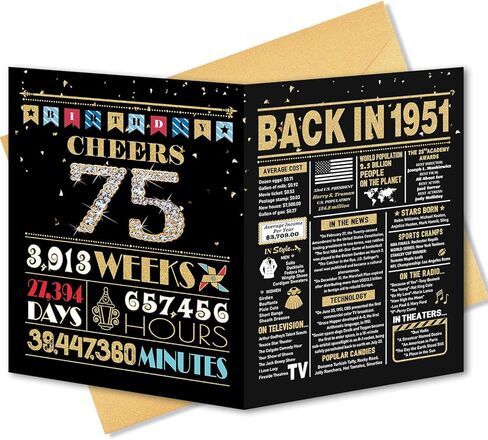 13th Birthday Card, 13th Birthday Decorations for Girls Boys, Funny Gifts for Daughter Son, Back in 2013, Black Gold Card in Kuwait