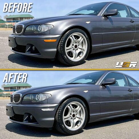 USR 04-06 E46 2D Coupe Clear Lens Reflector – Front Bumper Sidemarker Lamp Set (Left + Right) Compatible with 2004-2006 BMW E46 Chassis 3 Series 325ci / 330ci (2 Door Coupe / 2-Door Convertible) in Saudi Arabia